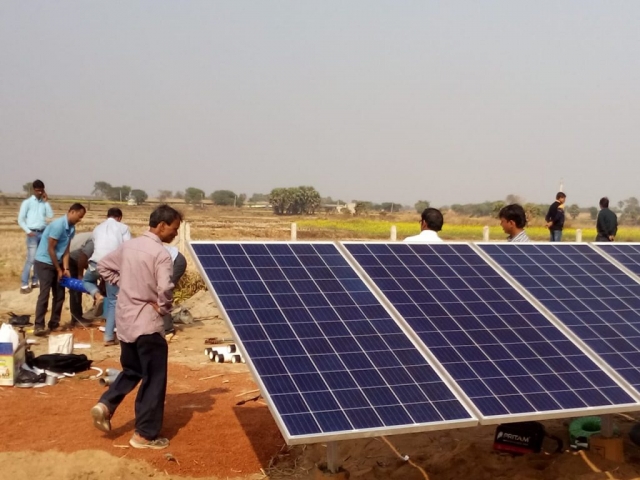 Our Service Team working for Solar Pump Installation at Bolpur