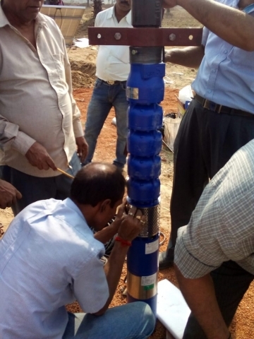 Our Service Team working for Solar Pump Installation at Bolpur